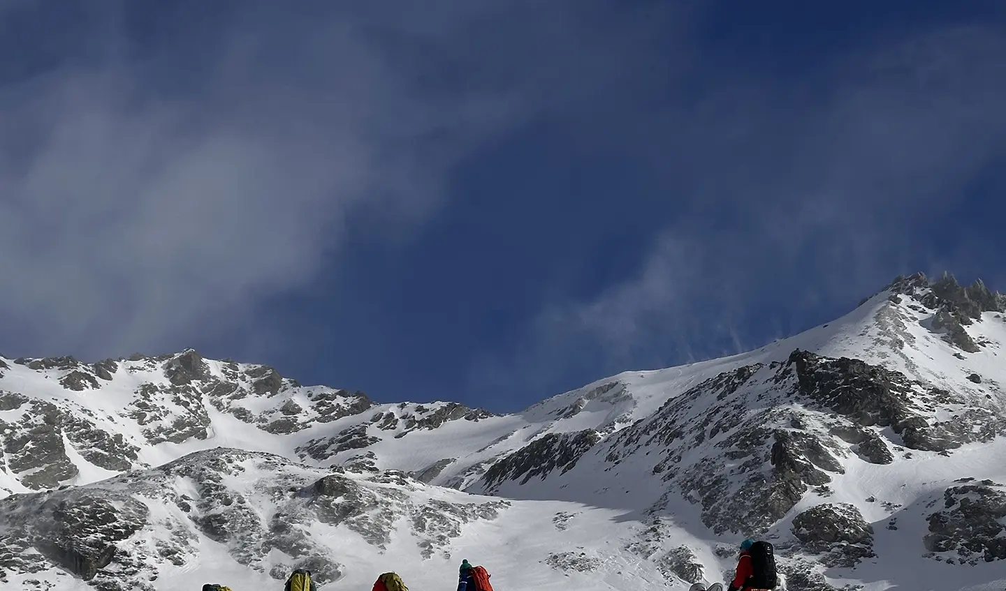 Snowy mountain background